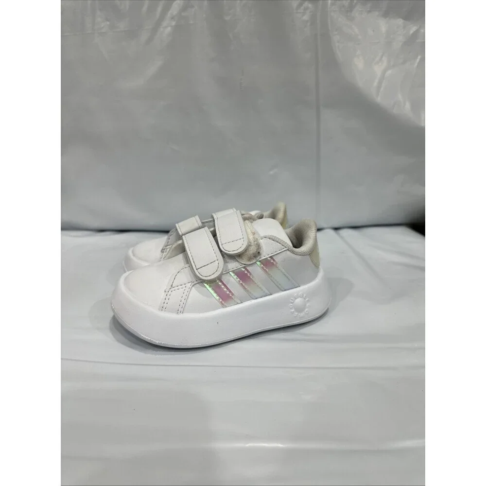 Adidas Grand Court 2.0 Sneakers Toddler US 6 White Sportswear Shoes EBS1080